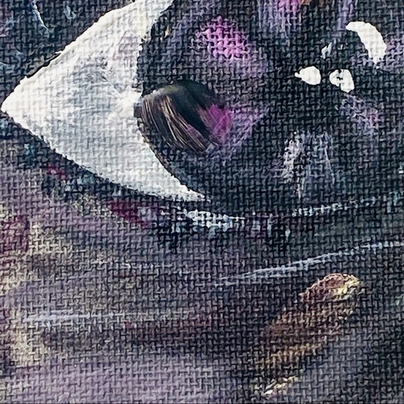 Eye Painting Portrait Original Art Pop Artwork Canvas Painting Small Acrylic Wal - Picture 3 of 11